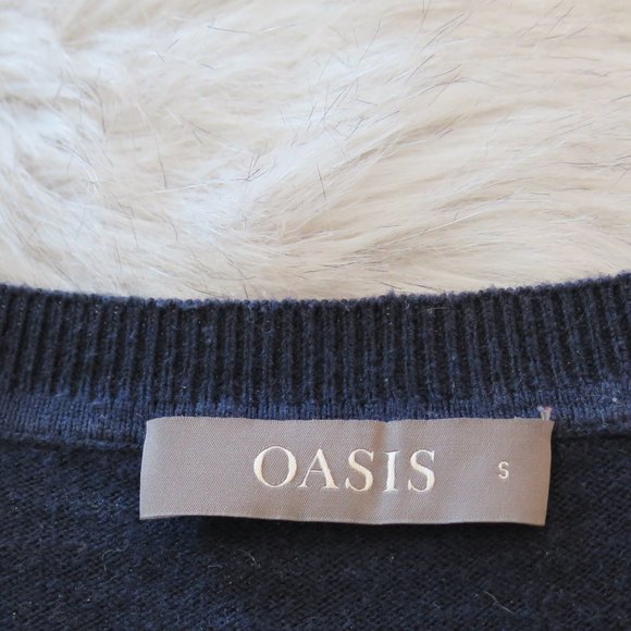 OASIS 🇬🇧Sweater, back with cotton shirt and cuffs - Picture 8 of 12